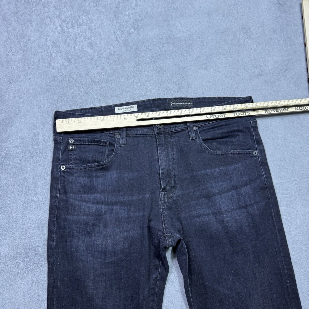 AG Adriano Goldschmied Mens 34x34 The Matchbox Slim Straight Black Made In USA - Picture 6 of 9